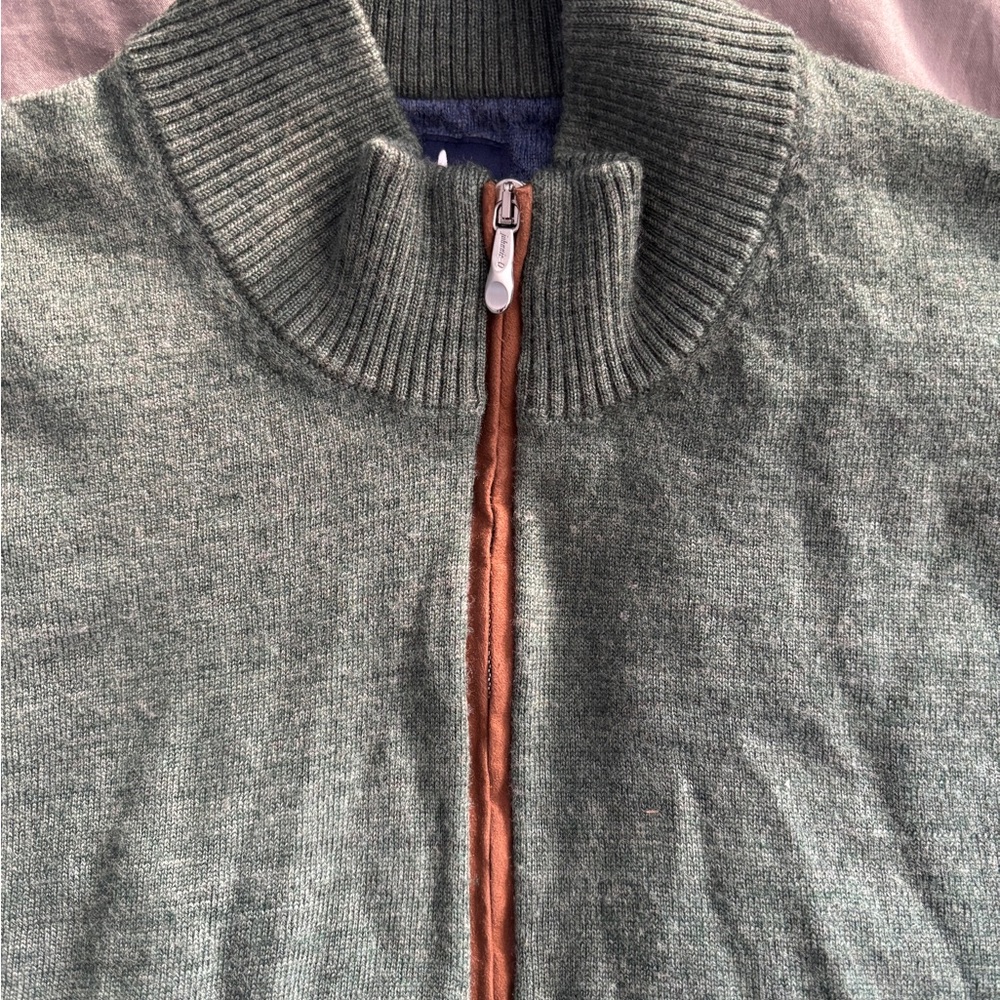 Johnnie-O Mens Raynor Merino 1/4 Zip Sweater, Moss US Size M - Picture 5 of 7